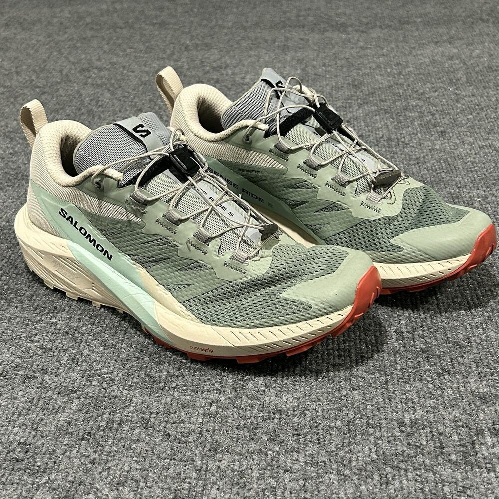 Salomon Sense Ride 5 Women's Trail Shoes Sz 9 Lily Pad Green Mint 472123